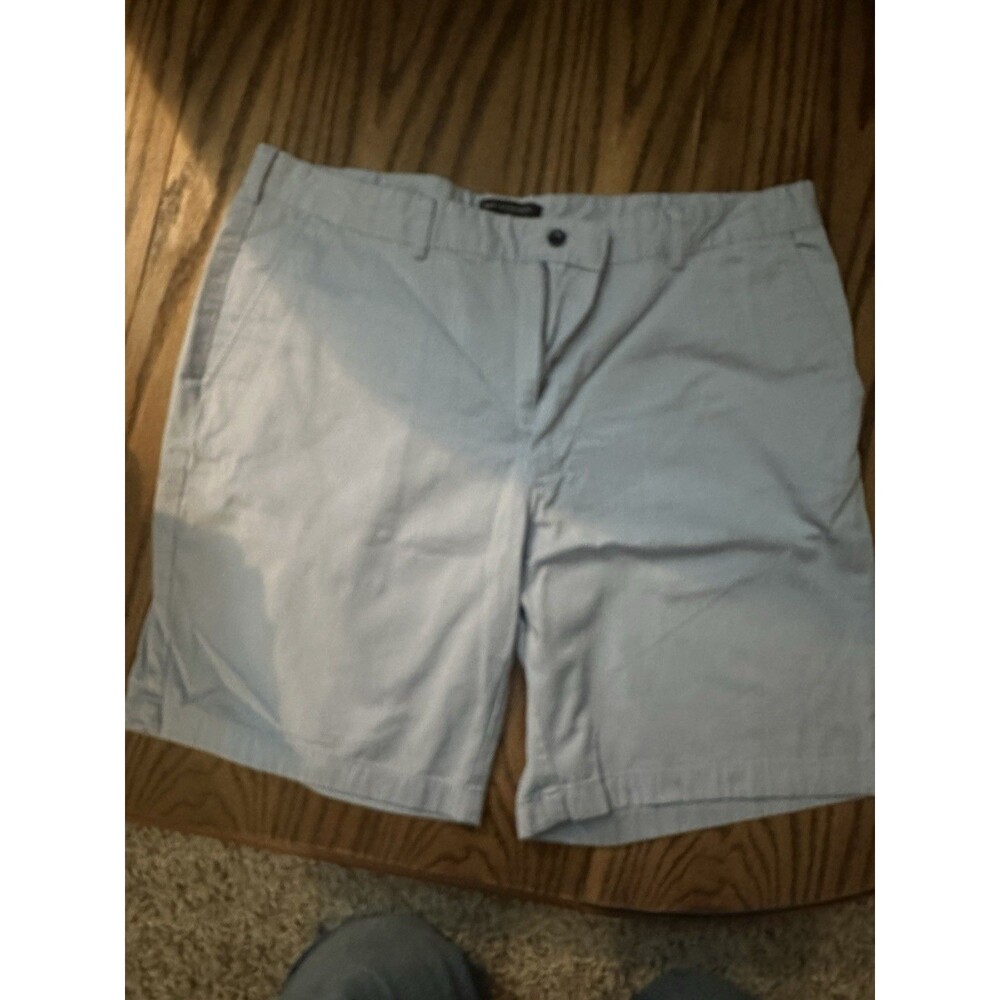 Banana Republic Light Blue Chino Shorts Cotton Flat Front Button Pockets Men